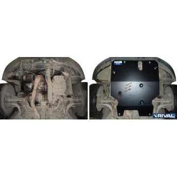 Защита картера и КПП Rival для 1,8 сталь 2 мм на 4х4 для Mitsubishi Galant 1996-2006