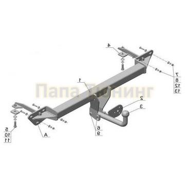 Фаркоп Avtos для Mitsubishi L200 1996-2005