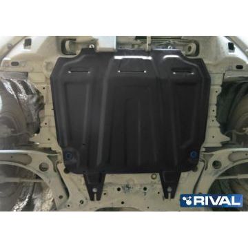Защита картера + КПП Rival сталь 2 мм для Peugeot 4008, V - 2.0; Увеличенная 2012-2015