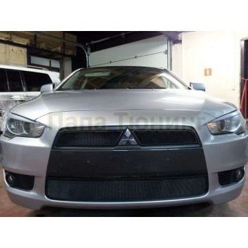 Защиты радиатора черные 2 шт. РусСталь для Mitsubishi Lancer X 2007-2011 Защиты радиатора черные 2 шт. РусСталь для Mitsubishi Lancer X 2007-2011