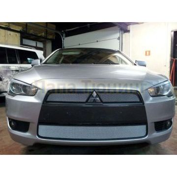 Защиты радиатора хром 2 шт. РусСталь для Mitsubishi Lancer X 2007-2011 Защиты радиатора хром 2 шт. РусСталь для Mitsubishi Lancer X 2007-2011