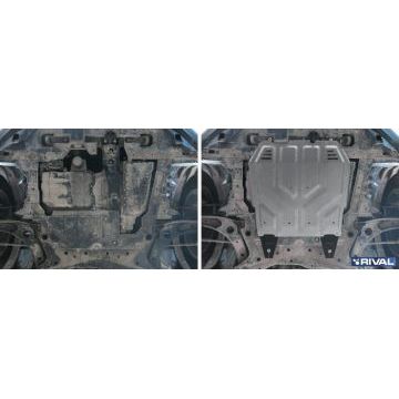 Защита картера + КПП алюминий 4 мм RIVAL для Citroen C4 Aircross, V - 1.6; 2.0 2012-2016/Citroen C-Crosser, V - 2.2; 2.4 2007-2013/Mitsubishi ASX, V - 1.6 2019-/Mitsubishi ASX, V - все 2010-2015/Mitsubishi ASX, V - все 2017-2019Mitsubishi Lancer X, V - 1.5; 1.8; 2.0 2007-2016/Mitsubishi Outlander XL, V - 2.0; 2.4 2007-2012/Peugeot 4007, V - 2.0; 2.4 2007-2012/Peugeot 4008, V - 2.0 2012-2015