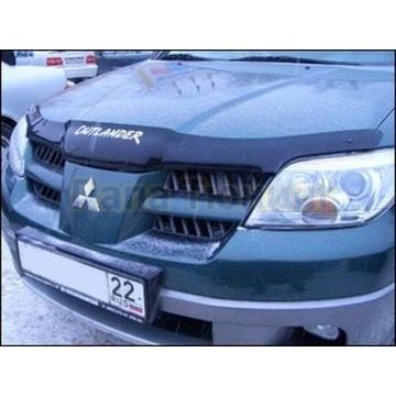Дефлектор капота SIM с логотипом для Mitsubishi Outlander 2003-2006
