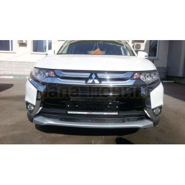 Защиты радиатора черные 4 шт. РусСталь для Mitsubishi Outlander 2015-2018 Защиты радиатора черные 4 шт. РусСталь для Mitsubishi Outlander 2015-2018