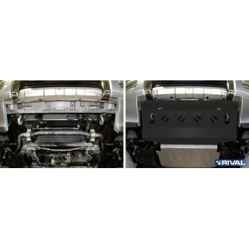 Защита радиатора Rival сталь 2 мм для Mitsubishi Pajero III, V - все 1999-2006