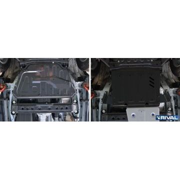 Защита РК Rival сталь 2 мм для Mitsubishi Pajero III, V - все 1999-2006