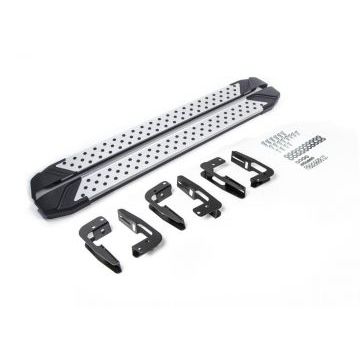 Пороги алюминиевые Rival BMW-Style для Mitsubishi Pajero 4 2006-