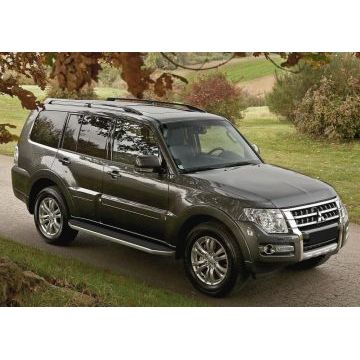 Пороги алюминиевые Rival Premium для Mitsubishi Pajero 4 2006-