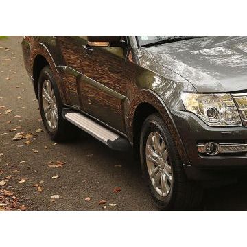 Пороги алюминиевые Rival Start для Mitsubishi Pajero 4 2006-