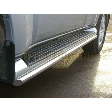 Пороги труба d42 вариант 1 РусСталь для Mitsubishi Pajero IV 2006-2011 Пороги труба d42 вариант 1 РусСталь для Mitsubishi Pajero IV 2006-2011