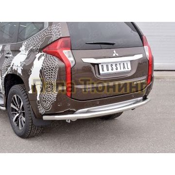 Защита заднего бампера d57 РусСталь для Mitsubishi Pajero Sport 2016-2021