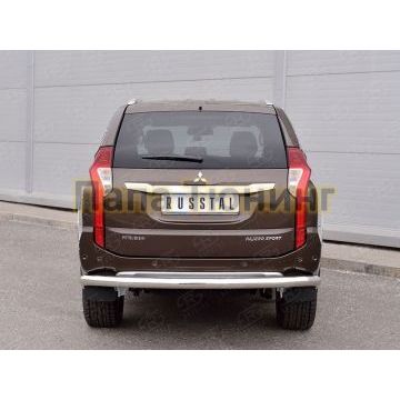 Защита заднего бампера d76 РусСталь для Mitsubishi Pajero Sport 2016-2021
