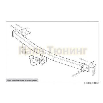 Фаркоп Brink шар A на хетчбек для Nissan Almera N16 2000-2006