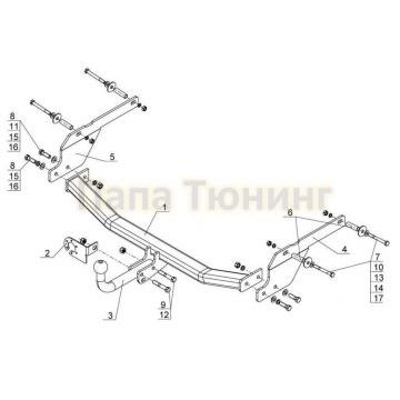Фаркоп Avtos для Nissan Almera 2013-2018 Фаркоп Avtos для Nissan Almera 2013-2018