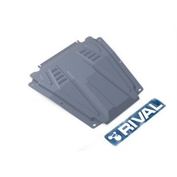 Защита картера + КПП алюминий 4 мм RIVAL для Lada Largus, V - 1.6 2012-/Lada Xray Cross, V - 1.8 2018-/Lada Xray, V - 1.6(110л.с.); 1.8 2016-/Nissan Almera; V - 1.6 2013-2018/Renault Logan, V - 1.4; 1.6 2005-2014/Renault Logan, V - 1.4; 1.6 2014-/Renault Sandero Stepway, V - 1.6 2005-2014/Renault Sandero Stepway, V - 1.6 2013-2018/Renault Sandero Stepway, V - 1.6 2018-/Renault Sandero, V - 1.4; 1.6 2005-2014/Renault Sandero, V - 1.4; 1.6 2013-2018/Renault Sandero, V - 1.4; 1.6 2018-