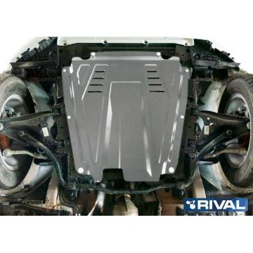 Защита картера + КПП алюминий 4 мм RIVAL для Lada Largus, V - 1.6 2012-/Lada Xray Cross, V - 1.8 2018-/Lada Xray, V - 1.6(110л.с.); 1.8 2016-/Nissan Almera; V - 1.6 2013-2018/Renault Logan, V - 1.4; 1.6 2005-2014/Renault Logan, V - 1.4; 1.6 2014-/Renault Sandero Stepway, V - 1.6 2005-2014/Renault Sandero Stepway, V - 1.6 2013-2018/Renault Sandero Stepway, V - 1.6 2018-/Renault Sandero, V - 1.4; 1.6 2005-2014/Renault Sandero, V - 1.4; 1.6 2013-2018/Renault Sandero, V - 1.4; 1.6 2018-