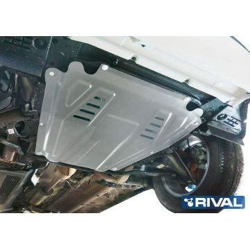 Защита картера + КПП алюминий 4 мм RIVAL для Lada Largus, V - 1.6 2012-/Lada Xray Cross, V - 1.8 2018-/Lada Xray, V - 1.6(110л.с.); 1.8 2016-/Nissan Almera; V - 1.6 2013-2018/Renault Logan, V - 1.4; 1.6 2005-2014/Renault Logan, V - 1.4; 1.6 2014-/Renault Sandero Stepway, V - 1.6 2005-2014/Renault Sandero Stepway, V - 1.6 2013-2018/Renault Sandero Stepway, V - 1.6 2018-/Renault Sandero, V - 1.4; 1.6 2005-2014/Renault Sandero, V - 1.4; 1.6 2013-2018/Renault Sandero, V - 1.4; 1.6 2018-