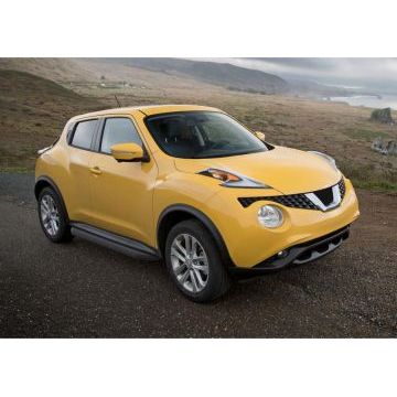 Пороги алюминиевые Rival Black-Premium на 4х4 для Nissan Juke 2010-2016