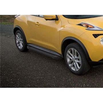 Пороги алюминиевые Rival Black Start на 4х2 для Nissan Juke 2010-2016