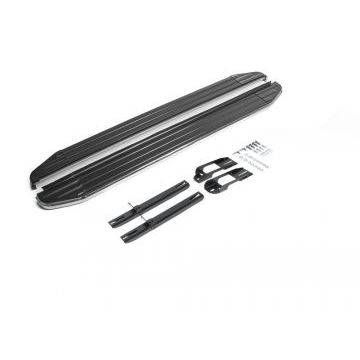 Пороги алюминиевые Rival Premium на 4х4 для Nissan Juke 2010-2016