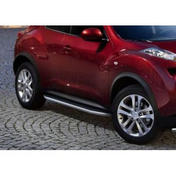 Пороги алюминиевые Rival Premium на 4х2 для Nissan Juke 2010-2016