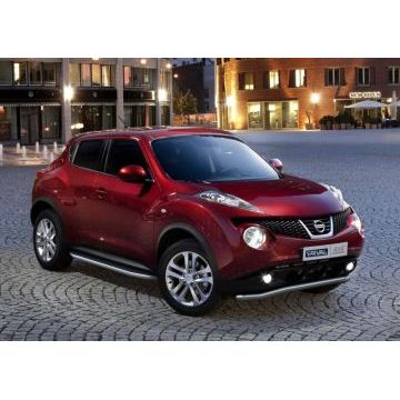 Пороги алюминиевые Rival Premium на 4х2 для Nissan Juke 2010-2016