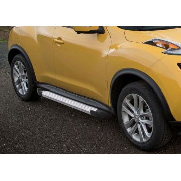 Пороги алюминиевые Rival Start на 4х2 для Nissan Juke 2010-2016