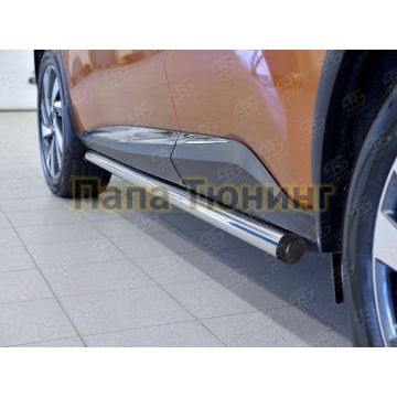 Пороги труба d57 вариант 2 РусСталь для Nissan Murano 2016-
