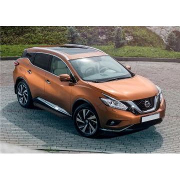 Пороги алюминиевые Rival Black New для Nissan Murano 2016-