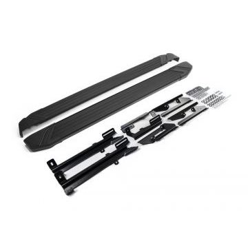 Пороги алюминиевые Rival Black New для Nissan Murano 2016-