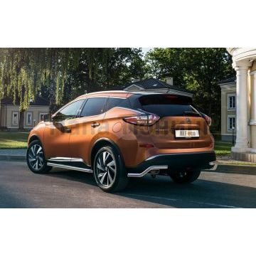 Пороги труба 60 мм ALFeco для Nissan Murano 2016-