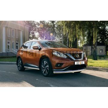 Пороги труба 60 мм ALFeco для Nissan Murano 2016-
