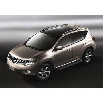 Пороги алюминиевые Rival Black Start для Nissan Murano 2009-2016