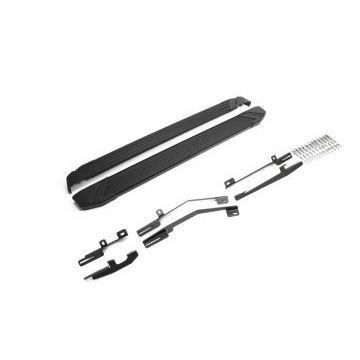 Пороги алюминиевые Rival Black Start для Nissan Murano 2009-2016