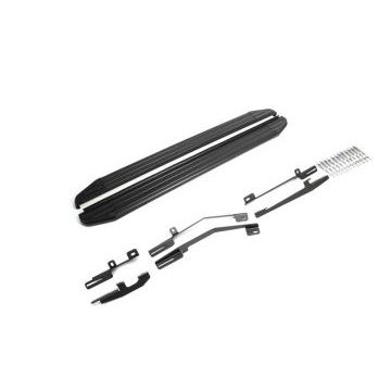 Пороги алюминиевые Rival Black-Premium для Nissan Murano 2009-2016