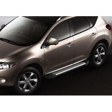 Пороги алюминиевые Rival BMW-Style V2 для Nissan Murano 2009-2016