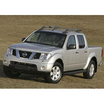 Пороги алюминиевые Rival Black-Premium для Nissan Navara 2005-2015