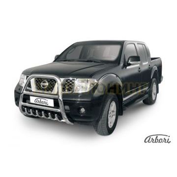 Кенгурин высокий с клыками 76 мм Slitkoff для Nissan Navara 2005-2010