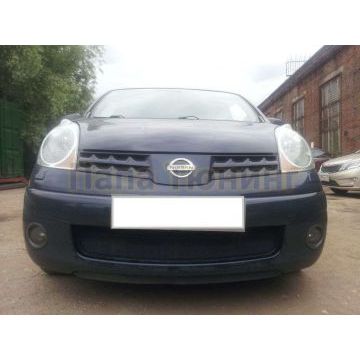 Защита радиатора черная РусСталь для Nissan Note 2006-2008 Защита радиатора черная РусСталь для Nissan Note 2006-2008