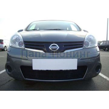 Защита радиатора черная РусСталь для Nissan Note 2009-2014 Защита радиатора черная РусСталь для Nissan Note 2009-2014