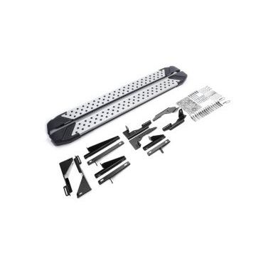 Пороги алюминиевые Rival BMW-Style для Nissan Pathfinder 2014-/Nissan Navara 2015-