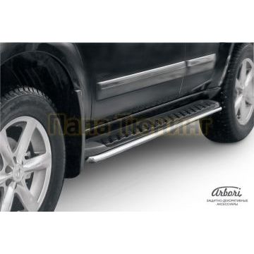 Защита штатных порогов труба 42 мм Slitkoff для Nissan Pathfinder 2004-2009 Защита штатных порогов труба 42 мм Slitkoff для Nissan Pathfinder 2004-2009
