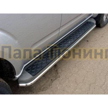 Защита штатных порогов 42 мм ТСС для Nissan Pathfinder 2004-2014 Защита штатных порогов 42 мм ТСС для Nissan Pathfinder 2004-2014