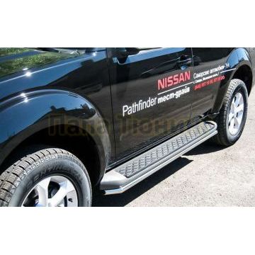 Пороги труба d42 вариант 1 РусСталь для Nissan Pathfinder 2004-2013 Пороги труба d42 вариант 1 РусСталь для Nissan Pathfinder 2004-2013
