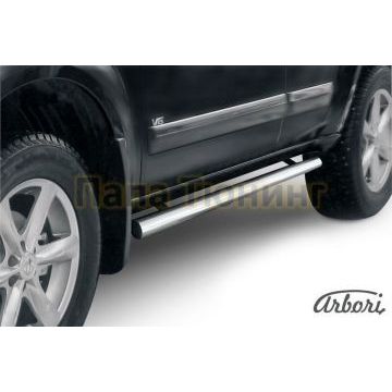 Защита штатных порогов труба 76 мм Slitkoff для Nissan Pathfinder 2010-2014 Защита штатных порогов труба 76 мм Slitkoff для Nissan Pathfinder 2010-2014