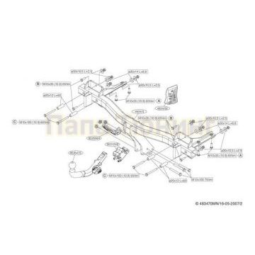 Фаркоп Brink шар BMA съёмный для BMW X5 E53 2000-2006