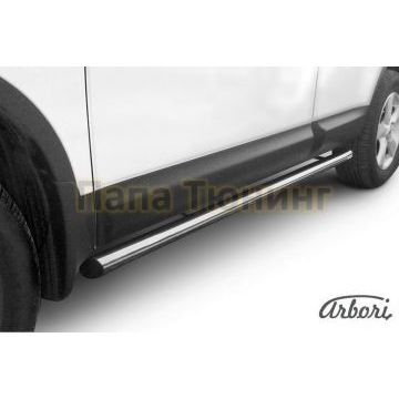 Защита штатных порогов труба 57 мм Slitkoff для Nissan Qashqai +2 2007-2010 Защита штатных порогов труба 57 мм Slitkoff для Nissan Qashqai +2 2007-2010