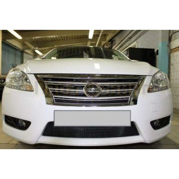 Защита радиатора черная РусСталь для Nissan Sentra 2012-2017 Защита радиатора черная РусСталь для Nissan Sentra 2012-2017