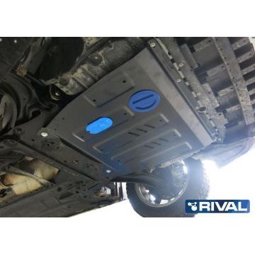 Защита картера + КПП Rival сталь 2 мм для Nissan Tiida, V -1.6; АКПП 2015-2016
