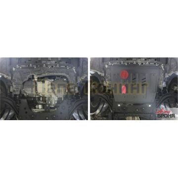 Защита картера + КПП АвтоБРОНЯ сталь 2 мм Nissan Sentra, V - 1.6; АКПП 2014-2017/Nissan Tiida, V -1.6; АКПП 2015-2016